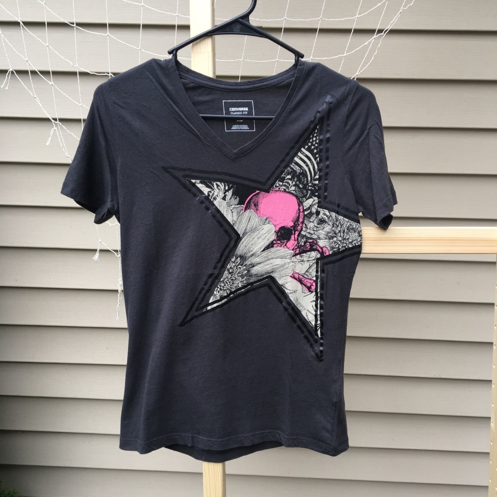 Ladies converse graphic tee